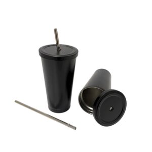 Vaso Termico con Pajilla De Acero T-450